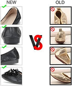 KUNWFNIX Women Ballet Flats Rhinestone Wedding Ballerina Shoes Foldable Sparkly Comfort Slip on Flat Shoes - Image 5