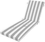 Waterproof Sun Lounger Cushion, Thick Foldable Pad with Ties, Removable Zip Cover, Replacement Mattress for Garden, Patio & Beach Chairs - Ultimate Comfort & Durability by Unknown