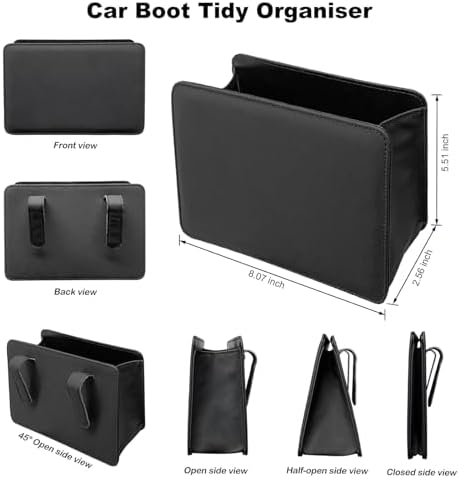 Car Trash Can for Subaru Outback 2003-2025, Leather Foldable Garbage Organizer Bin, Hangs Seat/Headrest/Door, Universal Accessories Travel for Auto SUV Truck Van, D/Red - Image 6