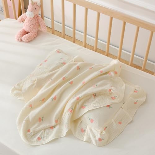 100% Cotton Muslin Toddler Pillowcase 2 Pack，13"x 18" Ultra Soft Breathable Travel Pillow Case Cover,Ruffle Pillow Case for Newborn,Nursery,Boys,Girls,Machine Washable - Image 5