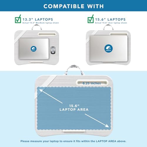LAPGEAR Designer Lap Desk – Gray Damask, 2-Pack with Storage Basket - Image 4