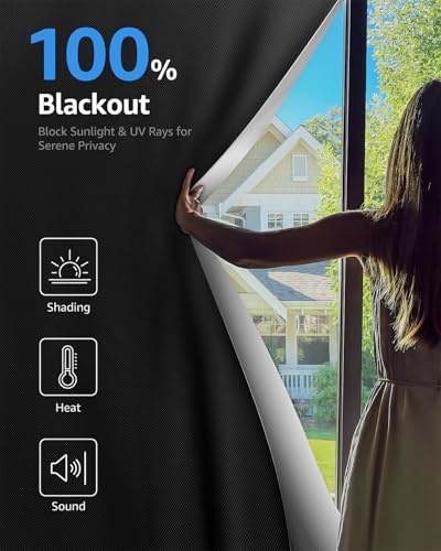 Sumobaby Blackout Curtains Portable 55”x84” No Drill Black Out Window Cover - Image 2