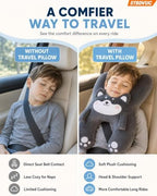 Kids Car Travel Seat Pillow H Shaped Plush Neck Support for Road Trip Naps - Image 6