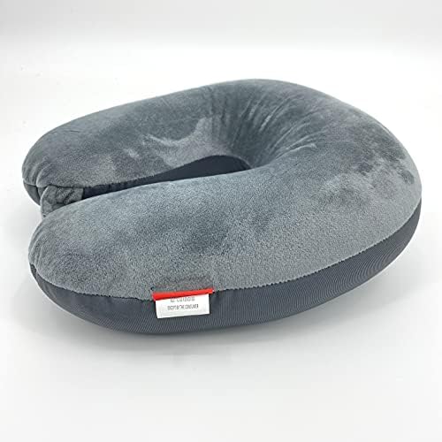 Bookishbunny 2pks U Shape Microbead Travel Neck Pillows Neck Head Support Airplane Bus Train Car Traveling Driving (Gray) - Image 5
