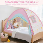 Full Bed Tent for Kids, Full Size Bed Canopy with Star Lights, Privacy Space Blackout Sleeping Tents, Indoor Breathable Portable Bunk Bed Tent for Boys and Girls, Rainbow - Image 5
