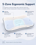 Kids Posture Pillow, Ergonomic Cervical Neck Support, Cooling Memory Foam - Image 4