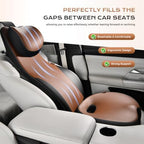 Coverado Car Seat Cushion and One Piece Lumbar Support with Adjustable Neck Cushion for Car, Ergonomic Memory Foam Car Back Support, Truck Seat Cushion for Sciatica Back Neck Pain Relief, Blackbrown - Image 6