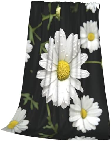 White Daisy Print Ultra-Soft Micro Fleece Blanket Ultra-Soft Micro Light Weight Warm Bed Throw Blanket - Image 3