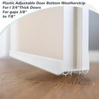 Lineshading 4 Sets Door Sweep Plastic PVC 1 3/4" x 36" Slide on Bottom Exterior Door Seal Strip for Weather Stripping Draft Stopper (White) - Image 3