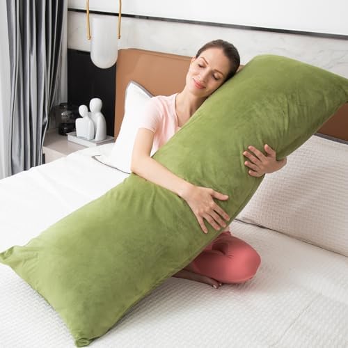 1 MIDDLE ONE Body Pillow, Memory Foam Body Pillows for Adults Sleeping, Long Pillow for Bed, Big Large Firm Full Body Pillow for Side Sleeper, 20x54 Inch, Sage Green - Image 5
