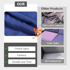 FLYMEI Patio Cushion Covers 28x13x4, Navy Blue, 2Packs - Image 7