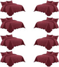 IR Imperial Rooms King Quilt Burgundy Leaf 8 Pack for Hotel Guest Room by IRImperialRooms