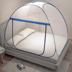 Mengersi Mosquito Net Tent,Pop-Up Bed Canopy with Net Bottom,Mosquito Netting Bed Tent for Kids Girls Boys,Suit for Indoor Outdoor (Twin,Blue) - Image 3