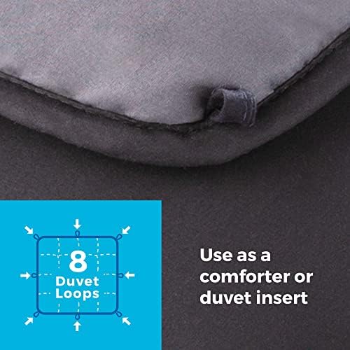 Linenspa All-Season Down Alternative Comforter, Black/Graphite, Queen - Image 4
