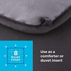 Linenspa All-Season Down Alternative Comforter, Black/Graphite, King - Image 4