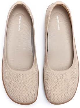 DREAM PAIRS Womens Ballet Wide Toe Arch Support Knit Flats by DREAMPAIRS