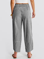 ANRABESS Womens Wide Leg Palazzo Capri Barrel Pants Cropped Trousers - Image 4