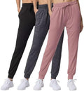 3 Pack Women's Joggers Sweatpants Lounge Pants Yoga Workout Pajama Pockets by RealEssentials