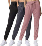 3 Pack Women's Joggers Sweatpants Lounge Pants Yoga Workout Pajama Pockets by RealEssentials