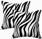 EMMTEEY Zebra Animal Print Pillow Covers 24x24 Throw Pillow Cover Set of 2 by EMMTEEY