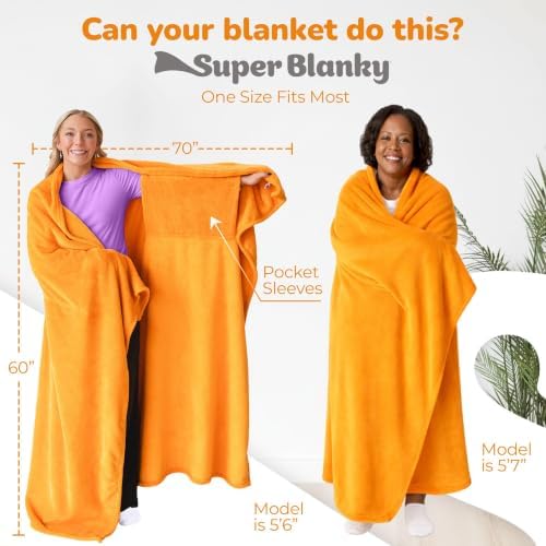 Super Blanky Wearable Blankets for Women & Men, Dorm Room Essentials, Gift for Her, Gifts for Women, Wife Birthday Gift Ideas - Image 2