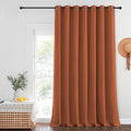 NICETOWN Burnt Orange Blackout Curtains for Bedroom/Living Room 132 Inch Length - Thermal Insulated Room Darkening Grommet Top Window Curtains (100 by 132 - Inch, 1 Panel) by NICETOWN
