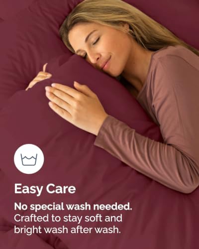 Standard Pillow Cases - 10 Pack Pillowcase Covers - 20" x 26" (Burgundy) - Image 6