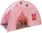 Full Size Bed Tent for Kids, Indoor Kids Privacy Play Tent, Blackout Sleeping Bed Canopy, Portable & Foldable Floor Bed Tents, Pink by Unknown