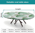 Padded Tablecloth, Plaid Pattern Printed on Oval Elastic Tablecloth, for Business & Events Birthday Parties, Fits for 42" x 60" Oval Tables - Image 4