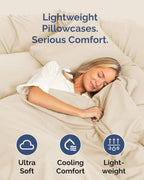 Queen Pillow Cases - 6 Pack Soft Pillowcase Covers - 20" x 30" (Off White) - Image 3