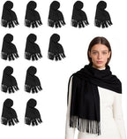 12Pcs Shawls Bulk Pashmina Wraps for Wedding Shawls and Wraps for Guests by Upriver