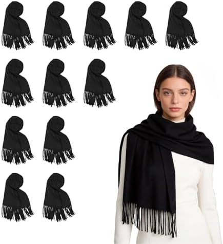 12Pcs Shawls Bulk Pashmina Wraps for Wedding Shawls and Wraps for Guests by Upriver