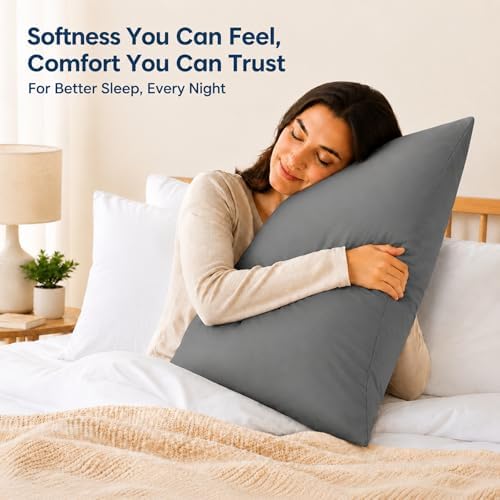 ZPECC Bulk Grey Pillow Cases King Size 24 Pack with Envelope Closure - Image 5