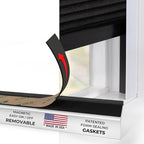 Light Blocking Strips - White 60" Set of 2 (Removable) - Window Light Blocker for Window Cellular & Roller Shades - Blackout Side Tracks for Bedrooms, Nurseries and Media Rooms by Sleepy+Time+Tracks