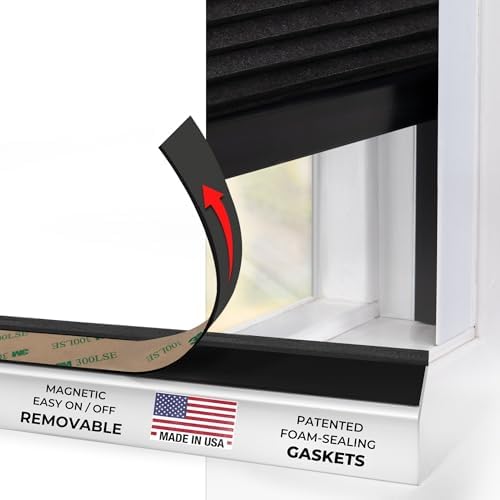 Light Blocking Strips - White 60" Set of 2 (Removable) - Window Light Blocker for Window Cellular & Roller Shades - Blackout Side Tracks for Bedrooms, Nurseries and Media Rooms by Sleepy+Time+Tracks