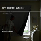 AJAZZ 100% Black Out Curtains Adhesive Blackout Temporary Curtain No Drilling Window Shade Blackout Curtains for Bedroom, Living Room, Kitchen, Home Office (White, 47" W X 84" L 1 Panel) - Image 2