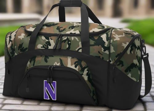 Large Northwestern University Camo Duffle Bag - Image 2