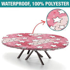 Oblong Tablecloth, Plaid Pattern Printed on Fitted Oval Tablecloth, for Parties & Celebrations Holiday Dinners, Fits for 48" x 68" Oval Tables - Image 2