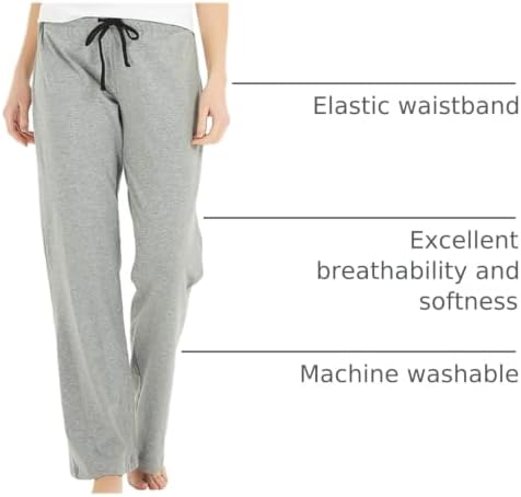 U2SKIIN 2 Pack Pajama Pants for Women Soft, Cotton Comfortable Womens Lounge Lightweight Sleep Pj Bottoms - Image 4