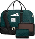 Travel Duffle Bag Weekender Bags: Duffel Bag with Shoe Compartment Carry On Overnight Bag with Wet Pocket Yoga Gym Bags Hospital Bags for Labor and Delivery 3 Pcs Set Black Green by CAYINTOP