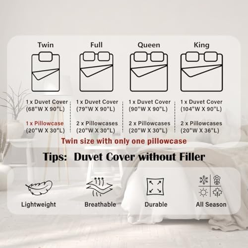 Happy Camping Duvet Cover Farm Farmhouse Bedding Set Wood Rustic Comforter Cover for Boys Girls Kids Room Decor Camper Theme Lightweight Bedspread Cover Twin Size with 1 Pillow Case(No Comforter) - Image 7