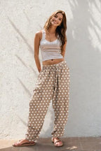 TARSE Womens Linen Barrel Pants Casual Summer Travel Lounge Trousers - Image 3