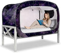 ANC POP Bed Tent Queen Bed Canopy Portable Dream Tent for Adult Indoor Sleeping Tents with 2 Doors Breathable Private Space Tents, Starry Constellation by ANC