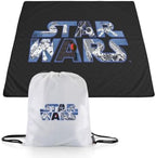 Picnic TIME Star Wars Impresa Picnic Blanket, Lightweight Fleece Beach and Outdoor Blanket with Drawstring Backpack and Easy Fold Design, (Black and White) by PicnicTimeFamilyofBrands