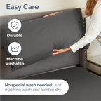 Cal King 6 Piece Bed Sheet Set - Breathable & Cooling Sheets - Charcoal - Image 6