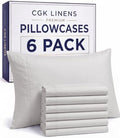 King Standard Pillow Cases - 6 Pack Pillowcases, 20" x 36" - French Grey by CGKUnlimited