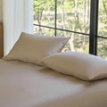 DOZ Pillowcase Set, 100% Viscose derived from Bamboo, Organically Grown, Buttery Soft, Silky, Breathable, Cooling, Oeko-TEX, High GSM, 2-Pack, Envelope Closure (King, Dune) by DOZ