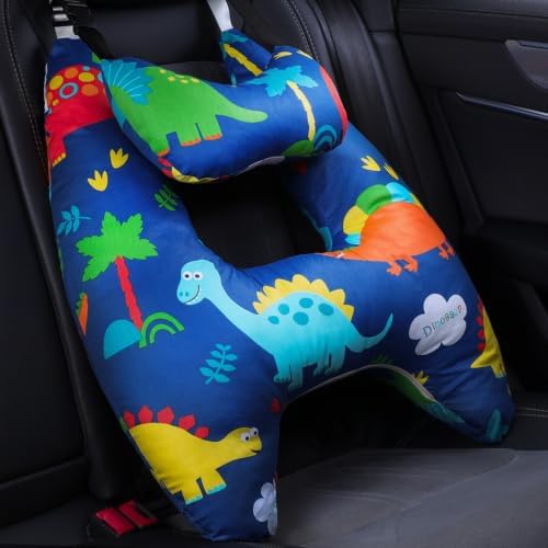 Comfort Pillow for Youth Riders with Wraparound, Blue Dinosaur - Image 6