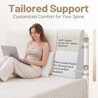 ENITYA Headboard Pillow Queen with Ergonomic Soft Foam Support - Image 5