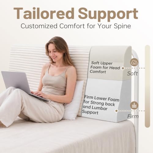 ENITYA Headboard Pillow Queen with Ergonomic Soft Foam Support - Image 5